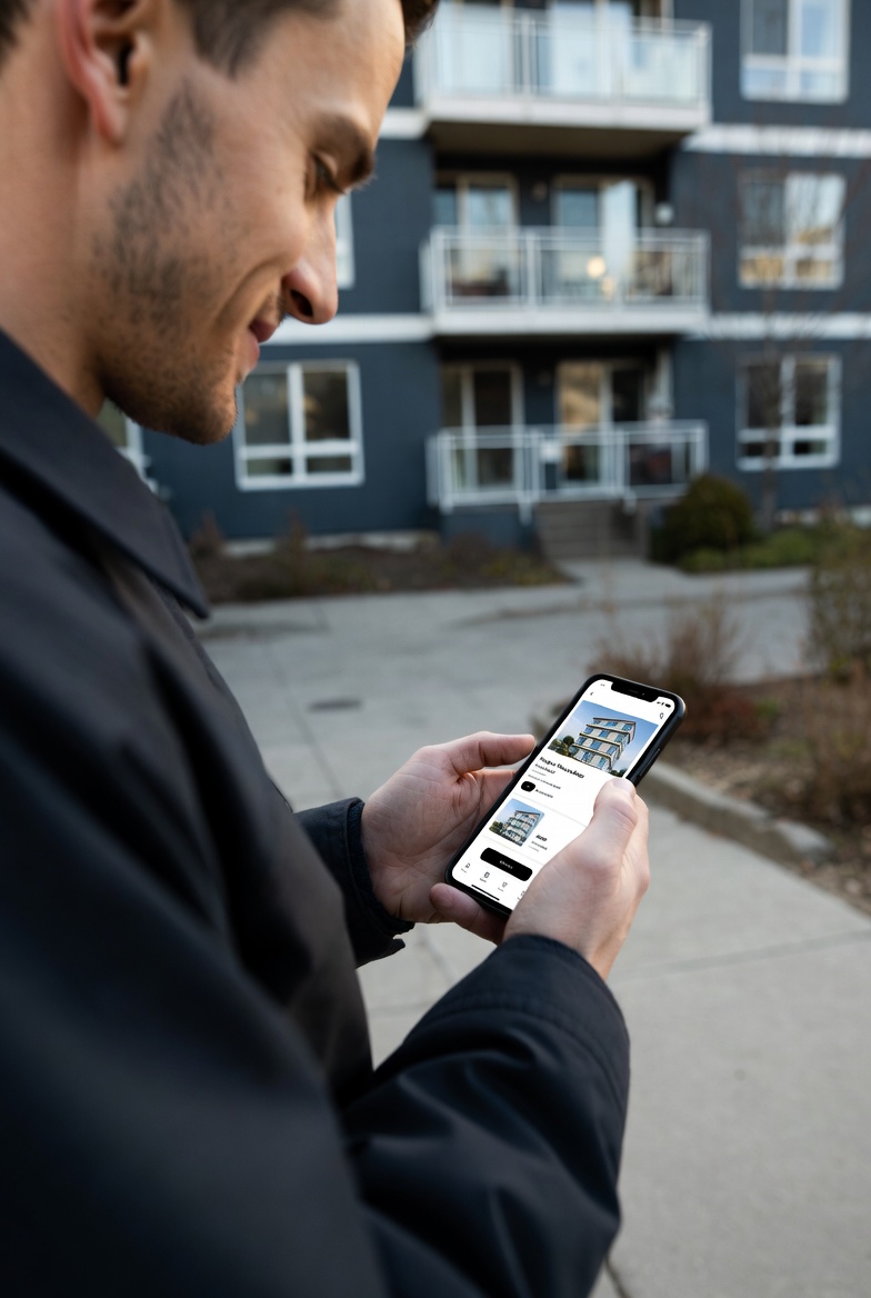 Landlord managing property from phone